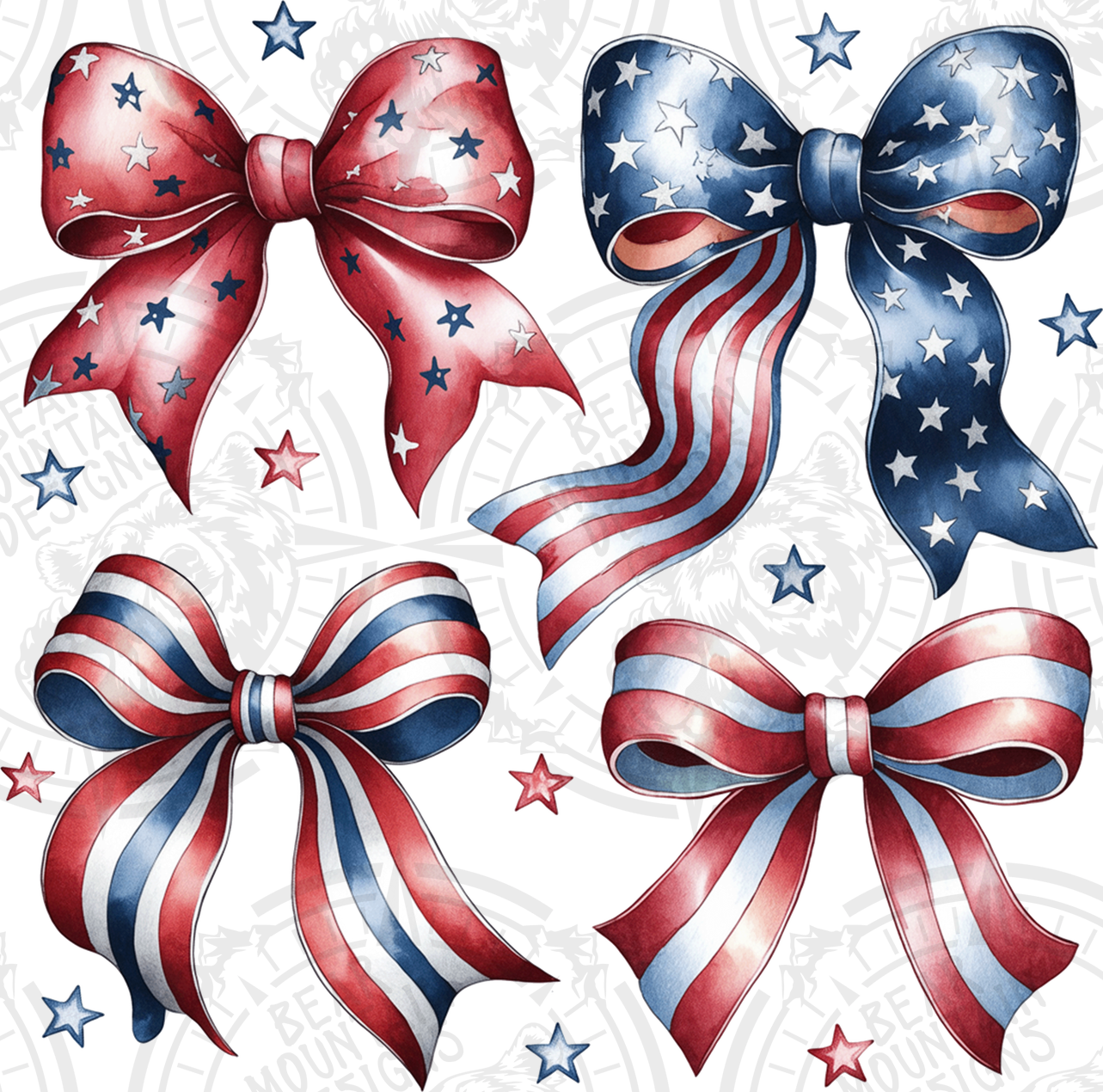 4th Of July Bows