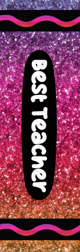 Best Teacher Glitter Crayon