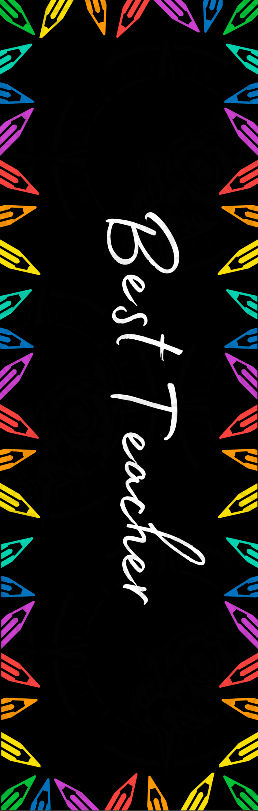 Best Teacher Rainbow Pencils