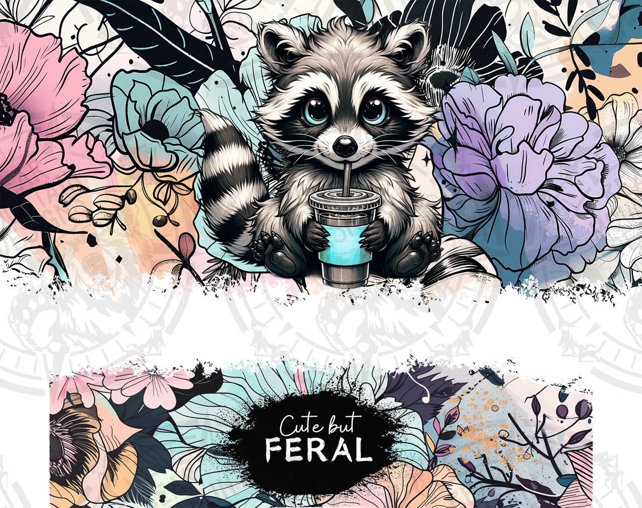 Cute But Feral 2 - Mini Tumbler Wrap