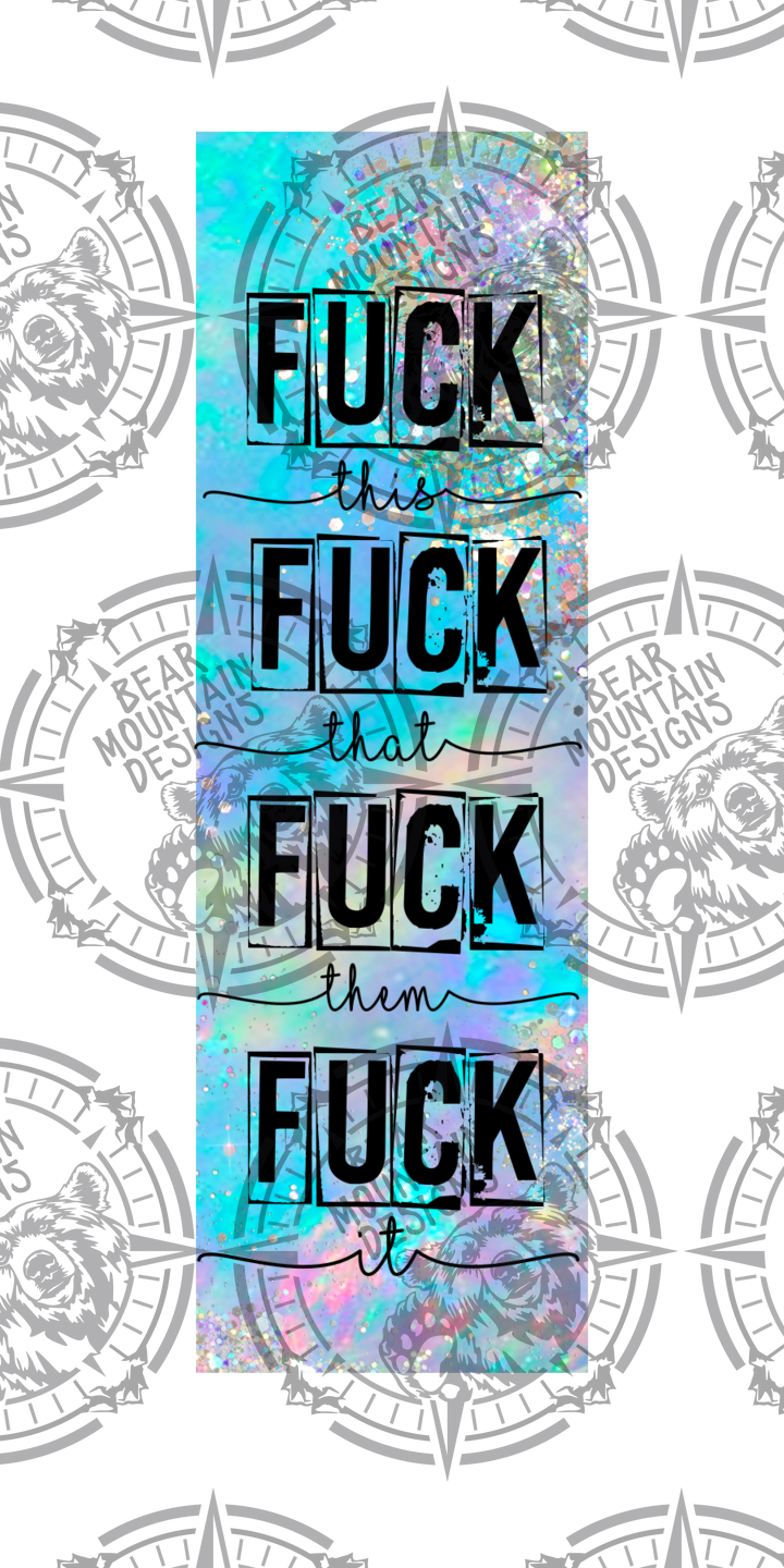 F This That Them It Blue Sparkle