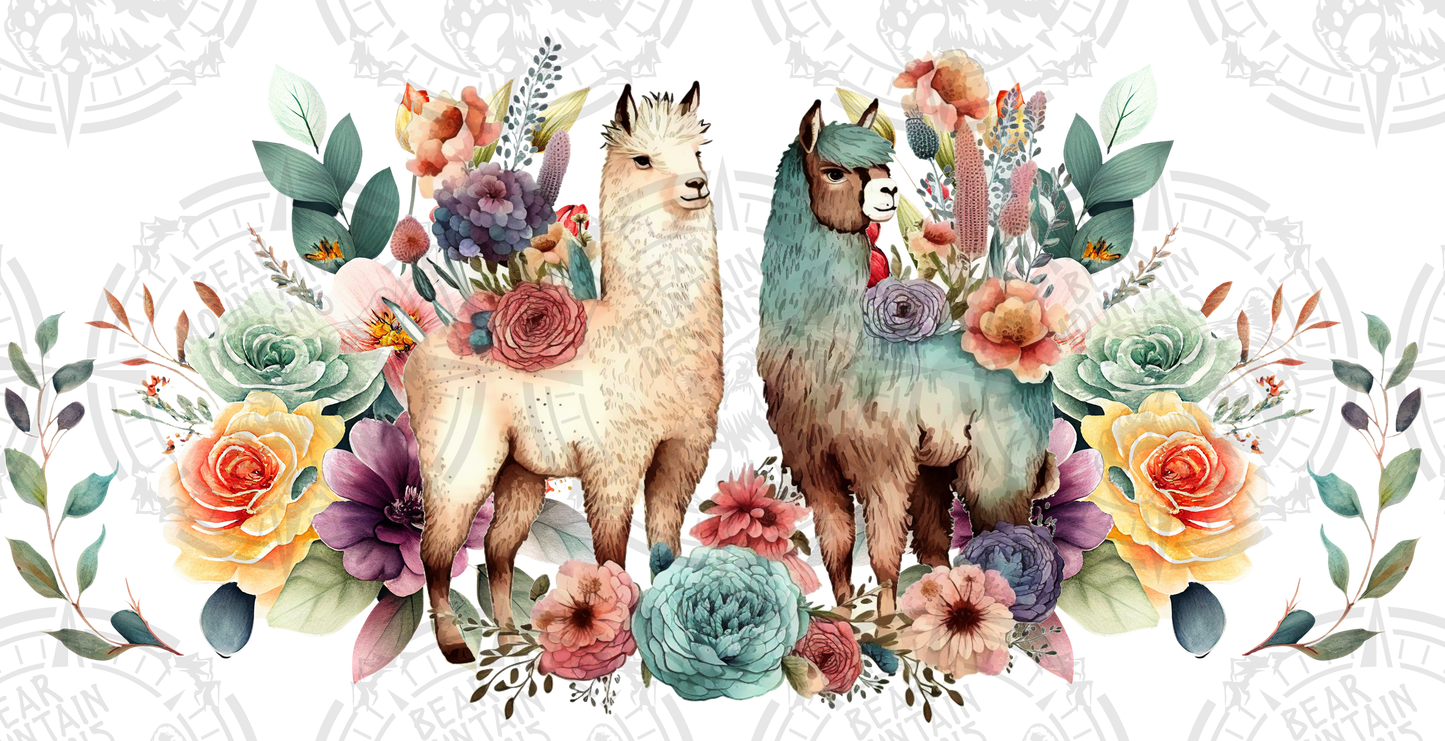 Floral Llama - Cup Wrap