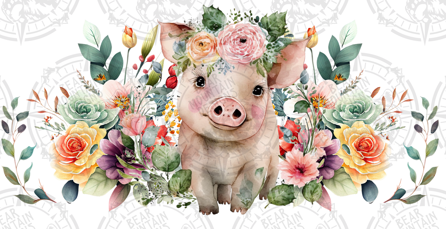 Floral Pig - Cup Wrap