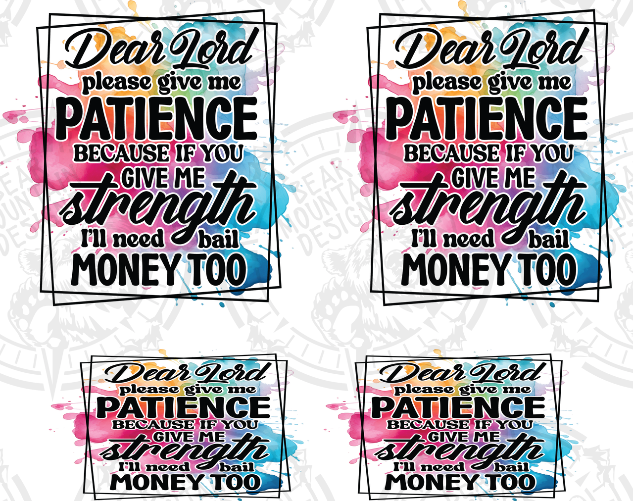 Give Me Patience - Mini Tumbler Wrap