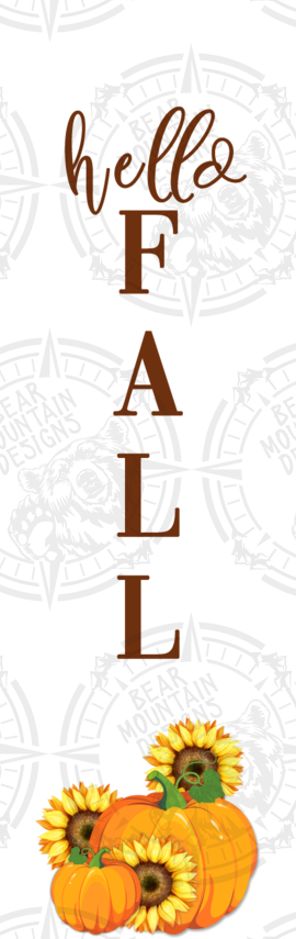 Hello Fall Pumpkin Sunflowers