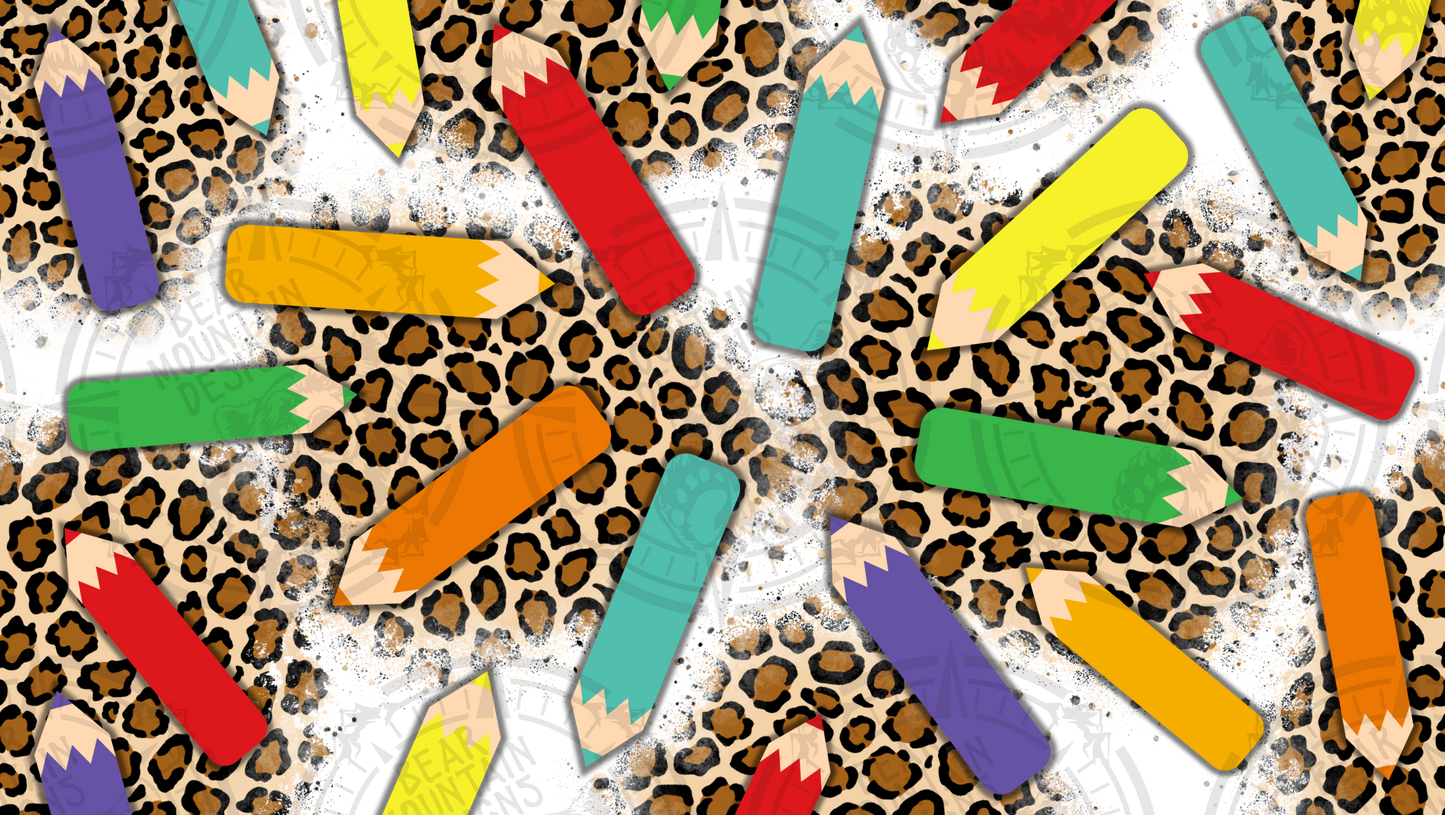 Leopard Colored Pencil - Cup Wrap