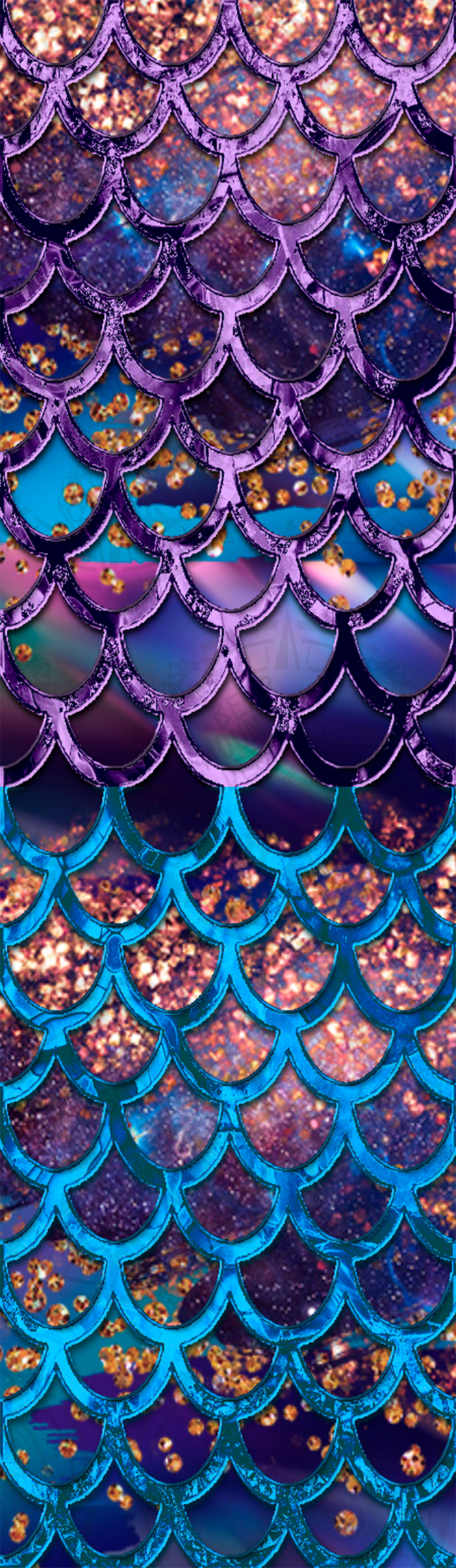 Mermaid Scales Teal & Purple