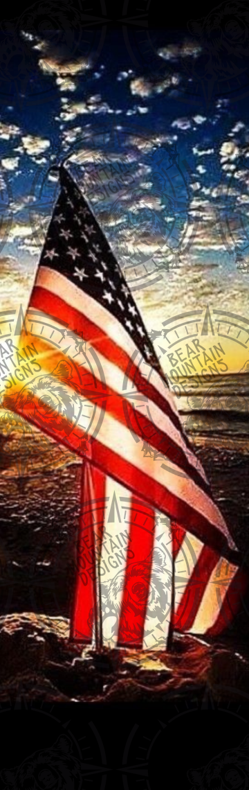 Sunset American Flag