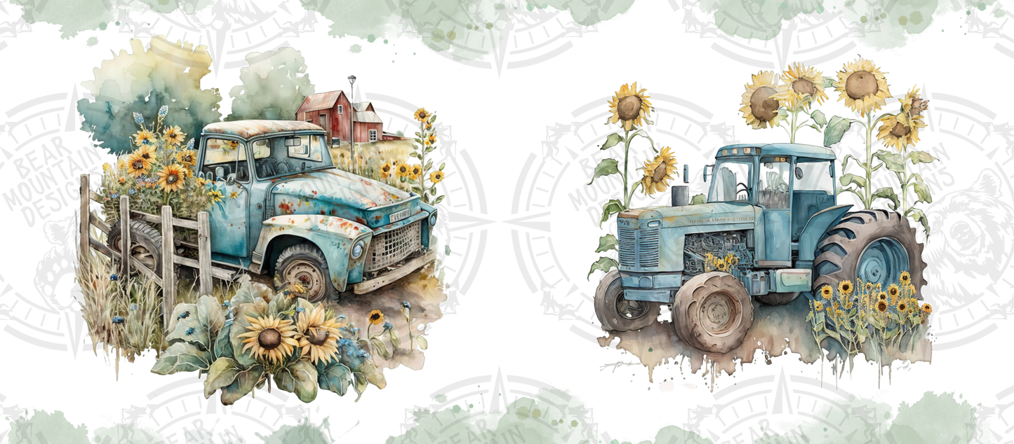 Vintage Tractor - Cup Wrap