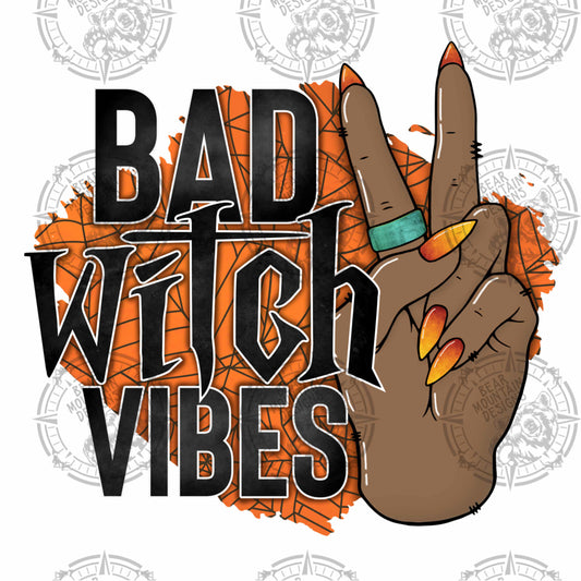 Bad Witch Vibes - Orange Nails