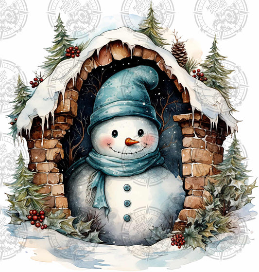 Peeking Snowman - 8