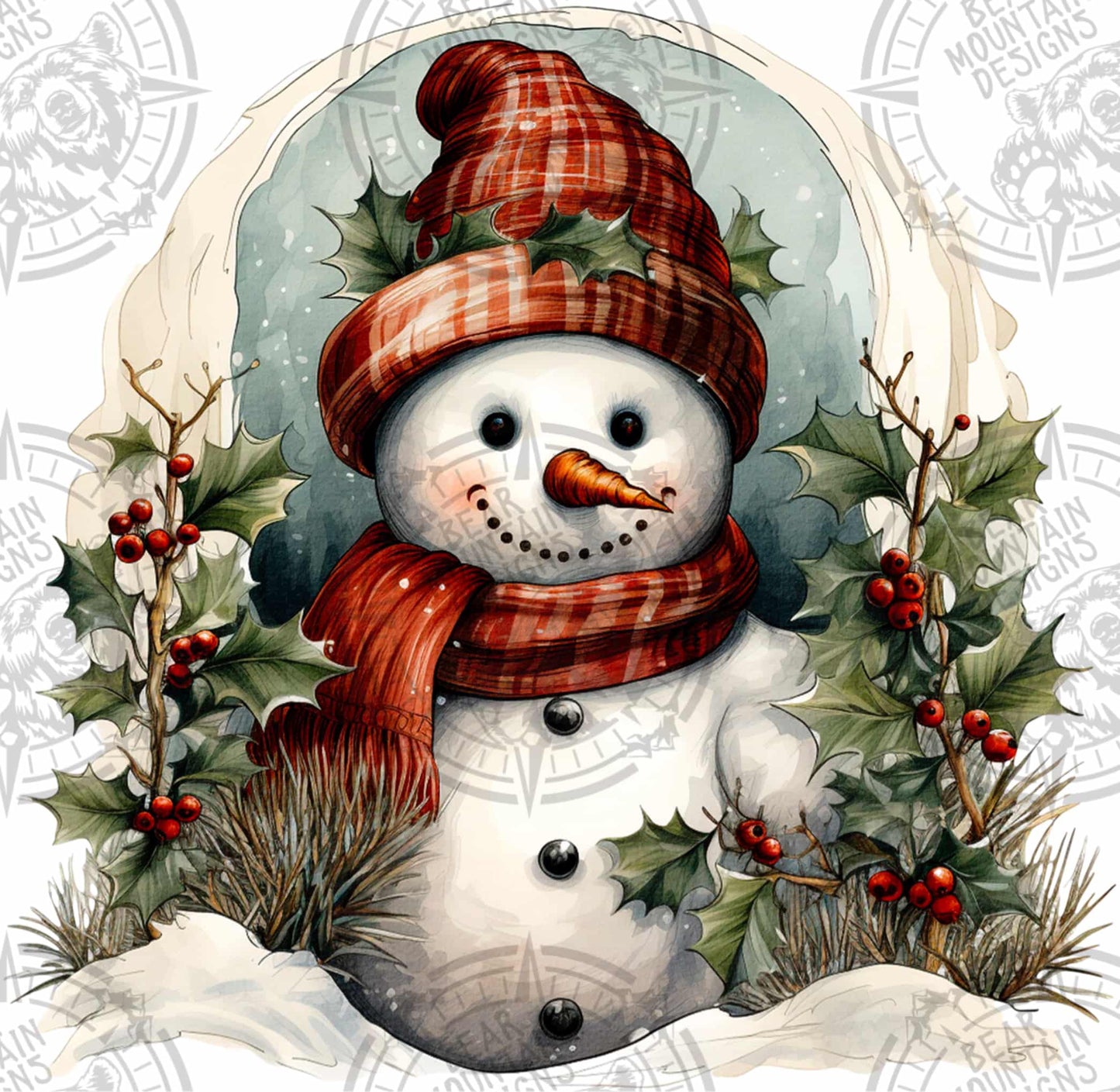 Peeking Snowman - 7