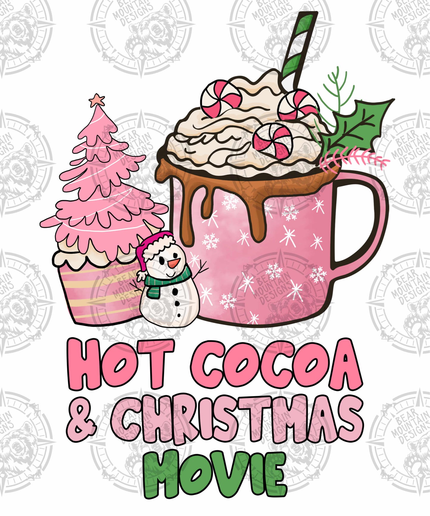 Hot Cocoa & Christmas Movies - Pink