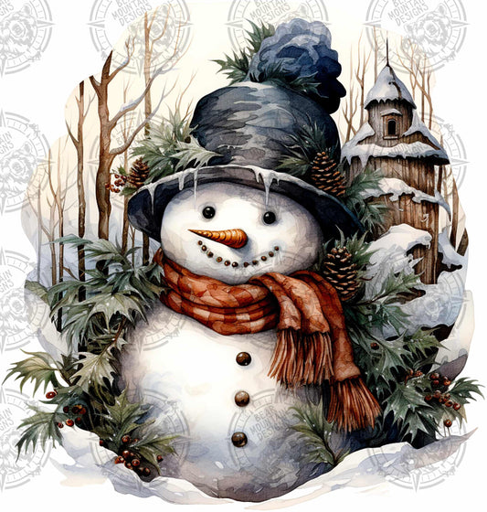 Peeking Snowman - 2