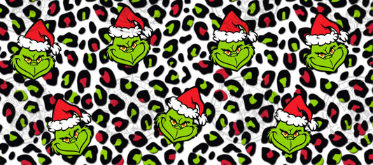 Grinchy Faces With Cheetah - Cup Wrap