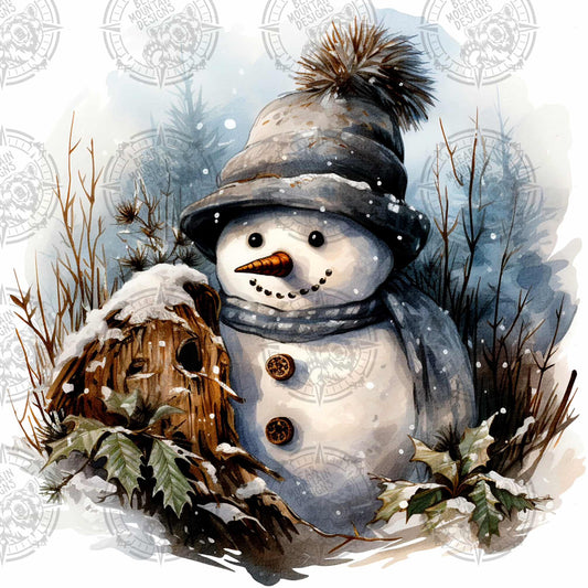 Peeking Snowman - 5