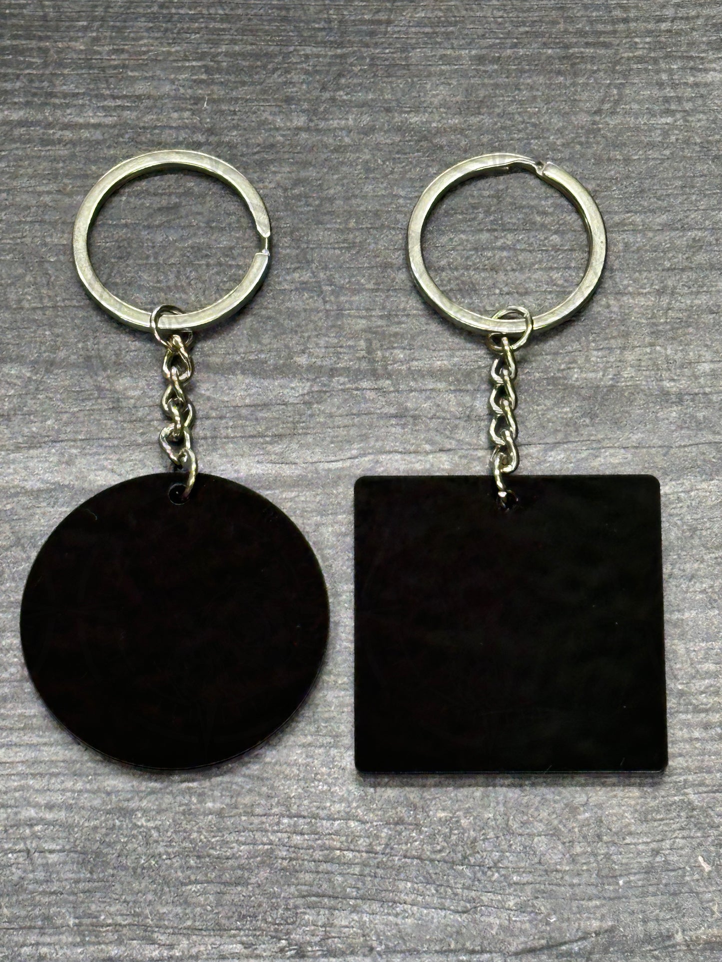 Black - 1.75 Inch Acrylic Keychains