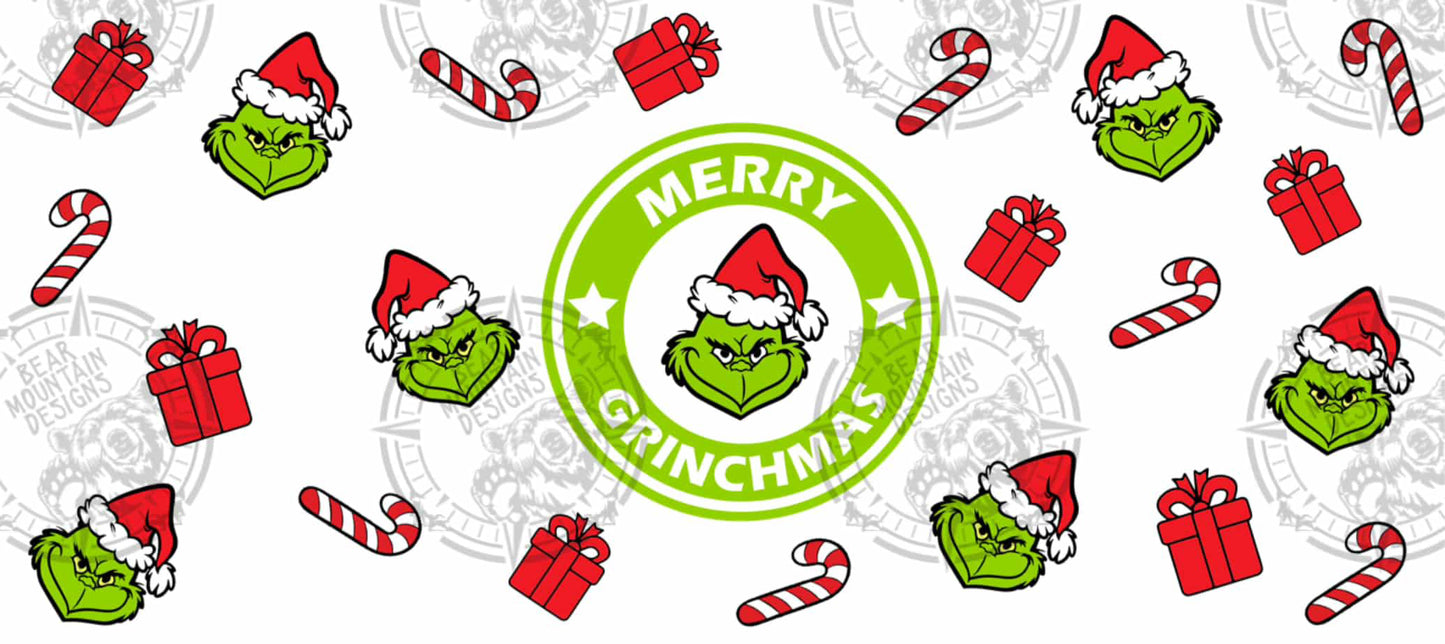Merry Grinchmas Candy Canes & Presents - Cup Wrap