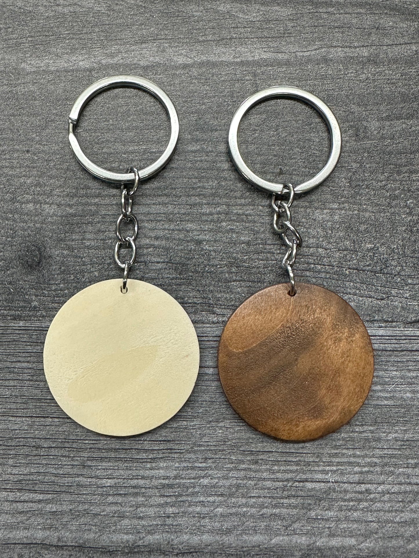 1.5 Inch Wood Keychains