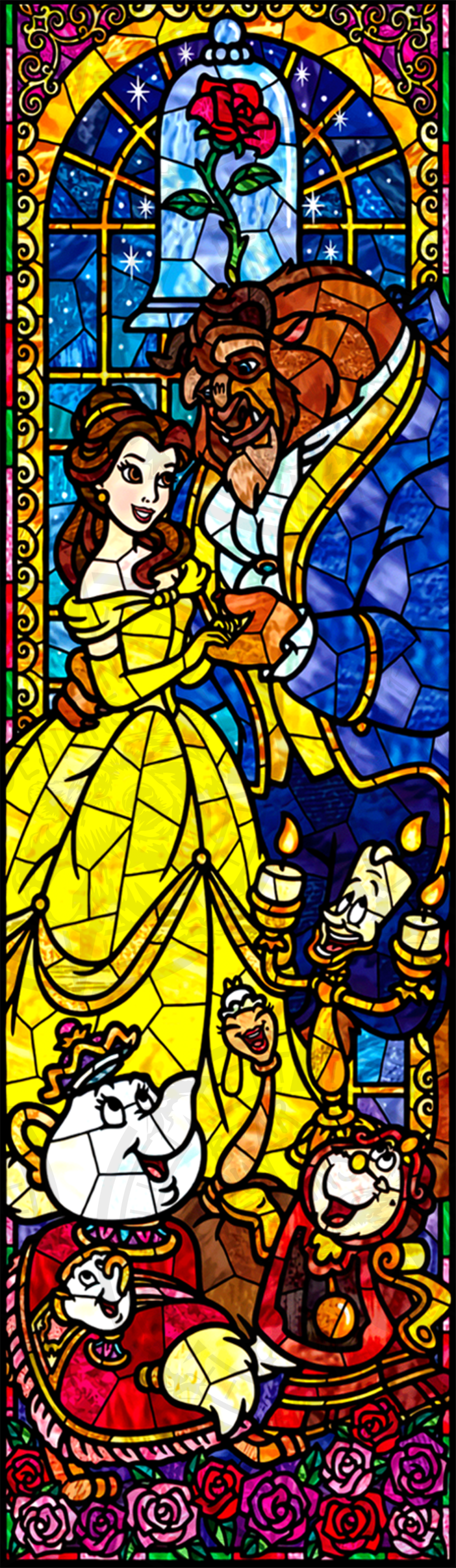 Beauty & The Beast Stained Glass - Pen Wrap