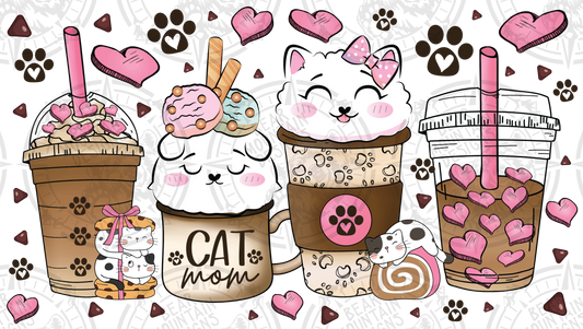Cat Mom Coffee Cup - Cup Wrap