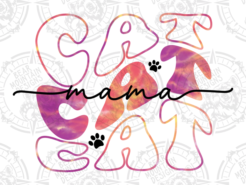 Cat Mama 3 - White Border