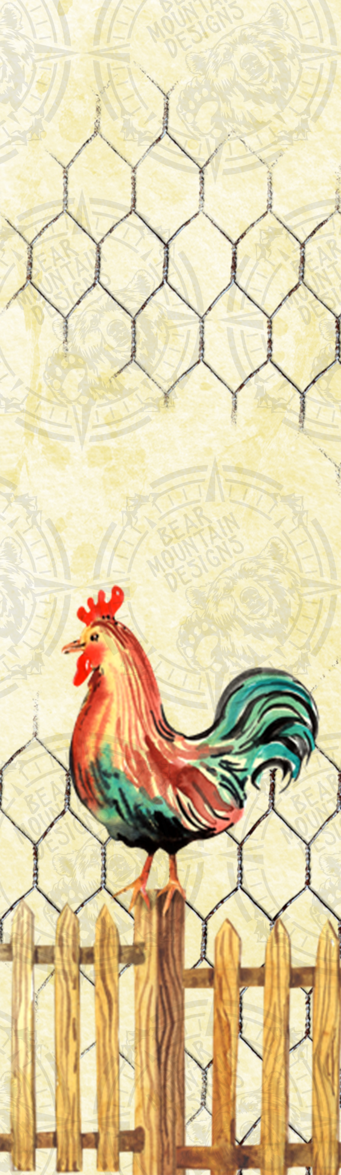 Chicken On A Fence - Pen Wrap