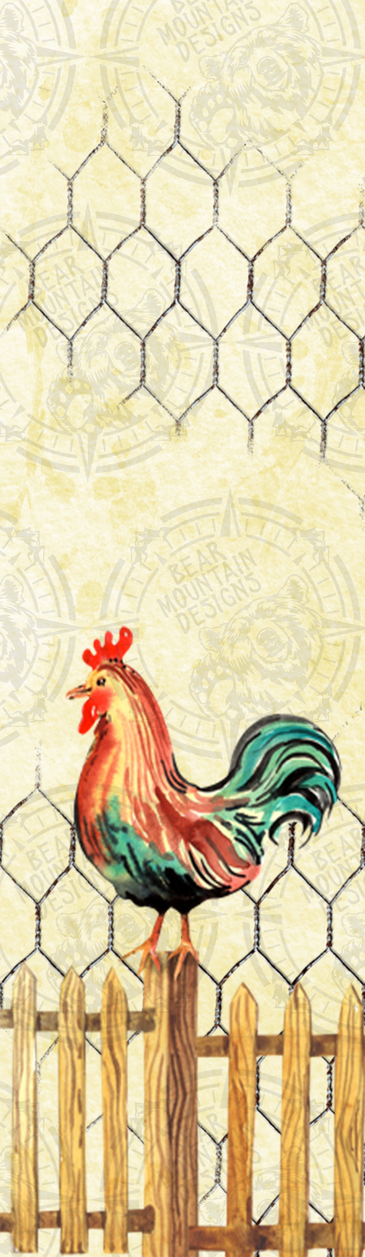 Chicken On A Fence - Pen Wrap