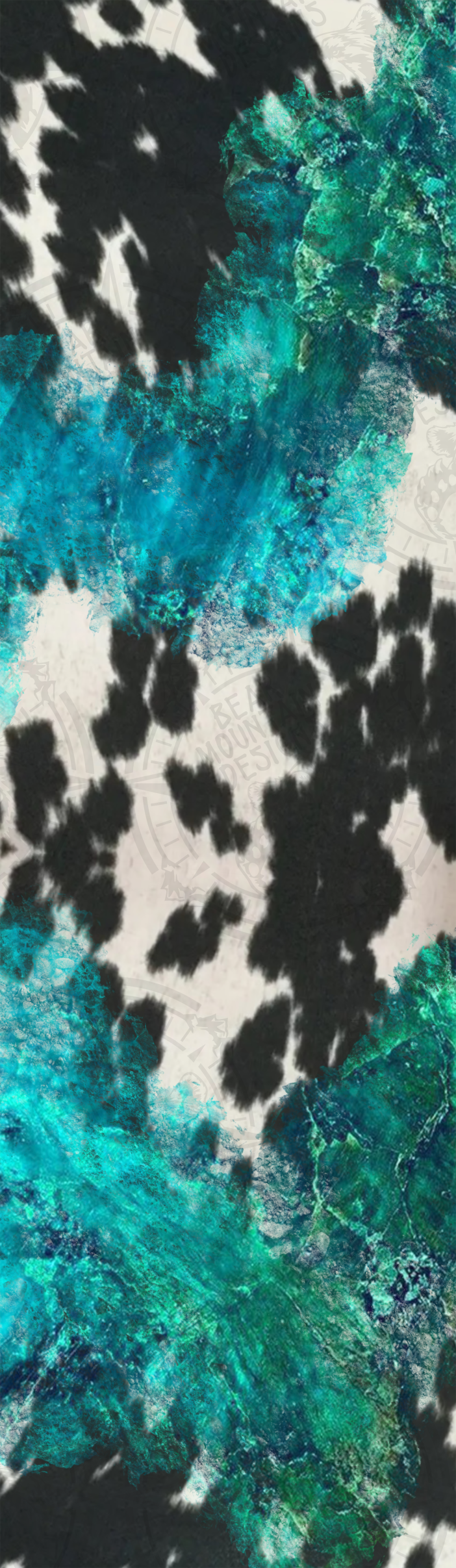 Cowhide Turquoise Black - Pen Wrap