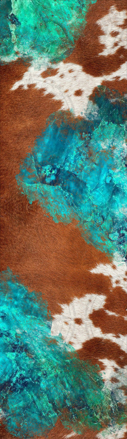 Cowhide Turquoise Brown - Pen Wrap