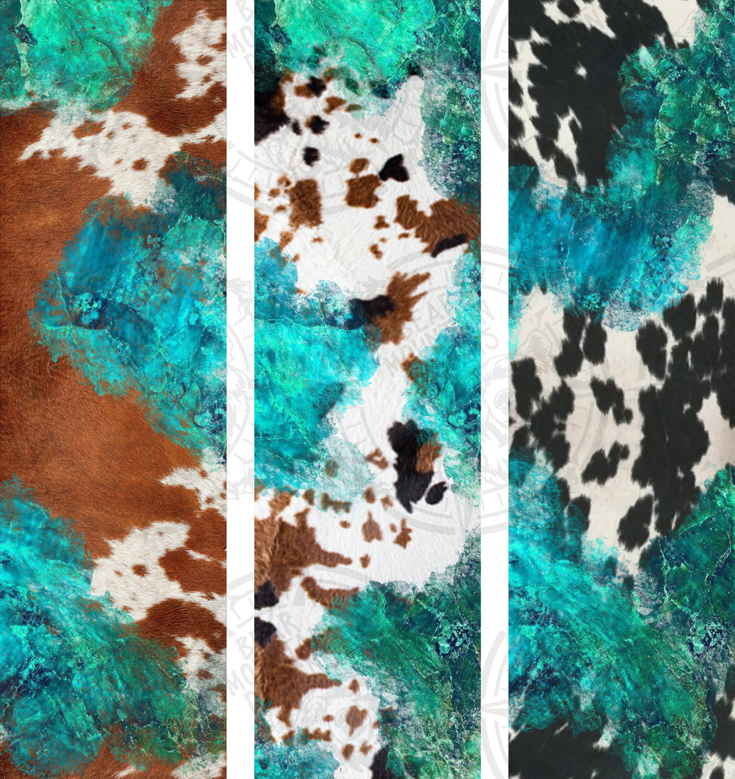 Cowhide Turquoise Bundle - Pen Wrap