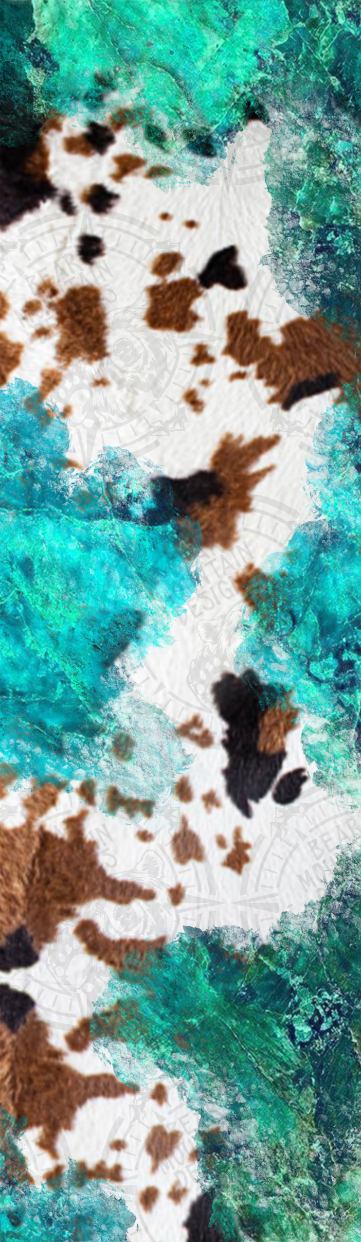 Cowhide Turquoise Mix - Pen Wrap