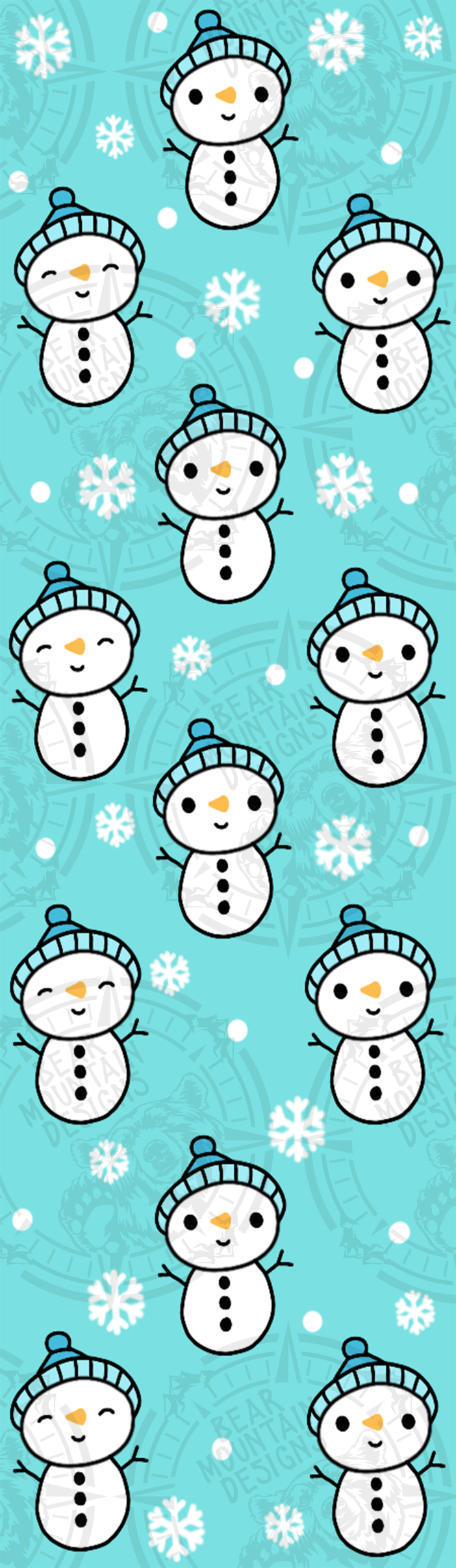 Cute Snowman Blue - Pen Wrap