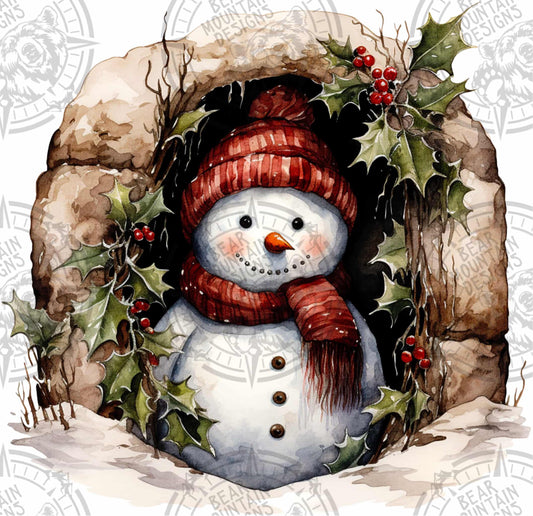 Peeking Snowman - 4