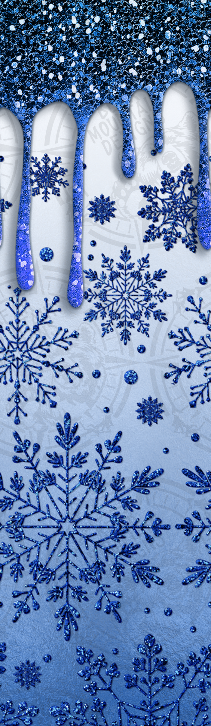 Drip Snowflake Dark Blue - Pen Wrap