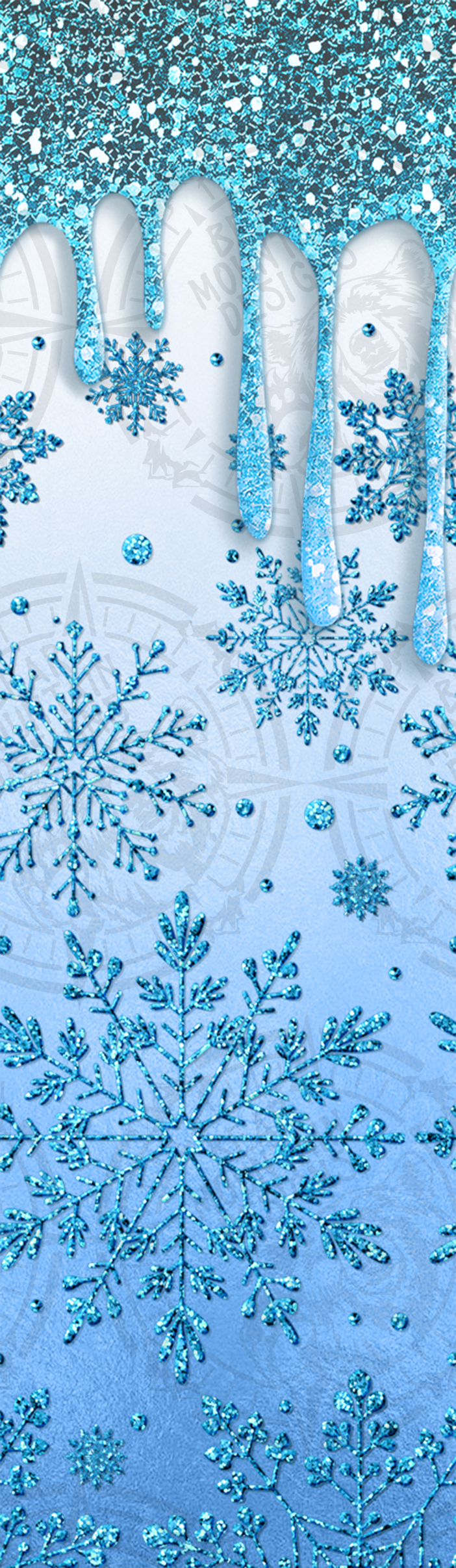 Drip Snowflake Light Blue - Pen Wrap