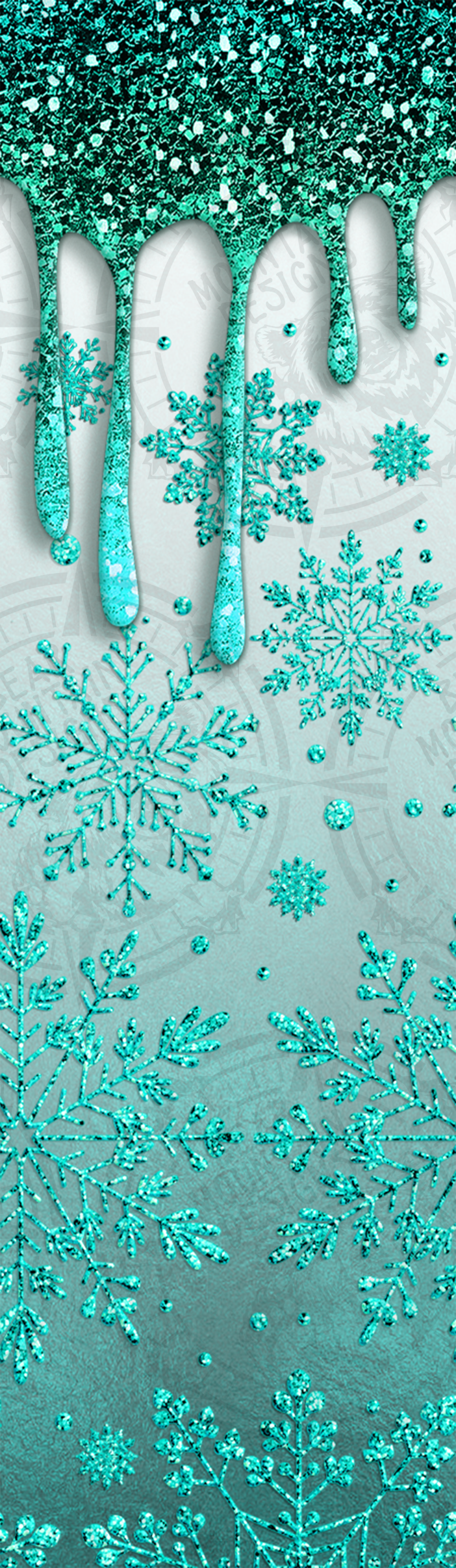 Drip Snowflake Teal - Pen Wrap