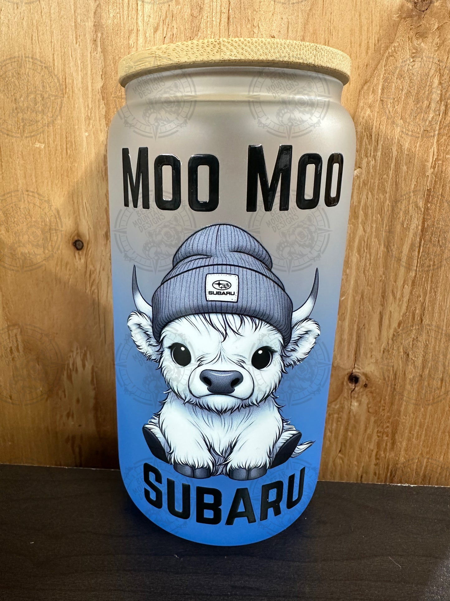 Moo Moo Subaru - Glass Cup