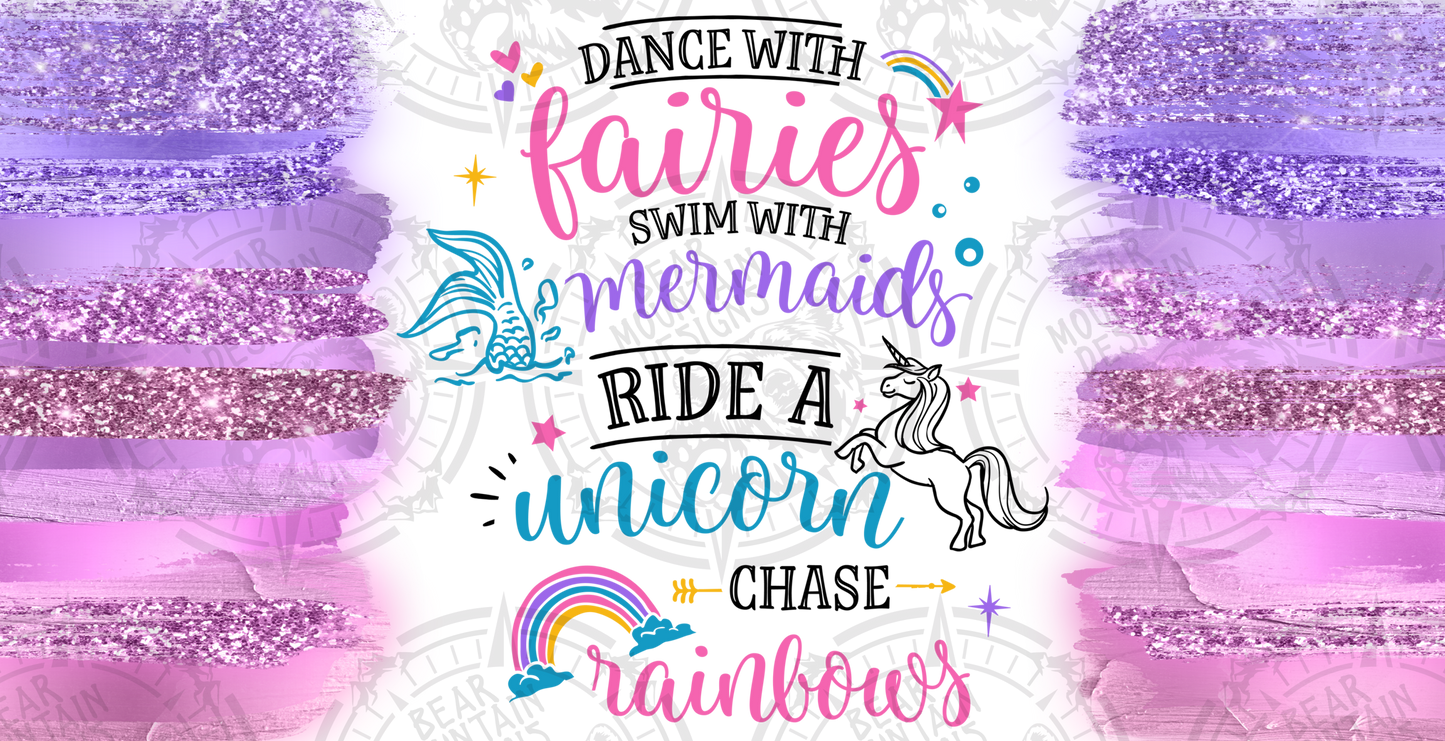 Fairies Mermaid Unicorns Rainbows - Cup Wrap