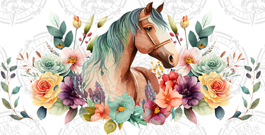 Floral Horse - Cup Wrap