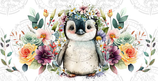 Floral Penguin  - Cup Wrap