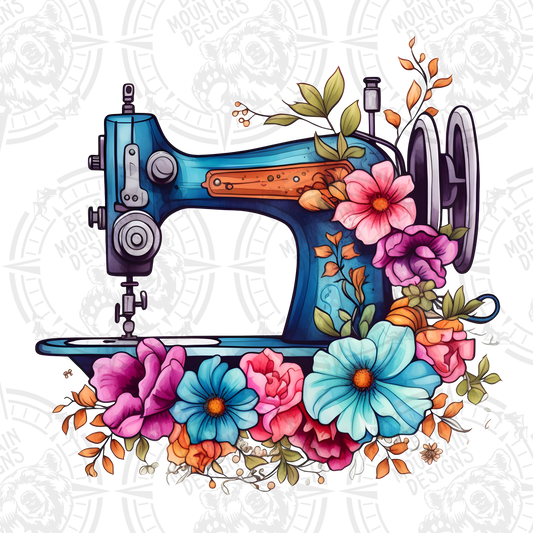 Floral Sewing Machine 1