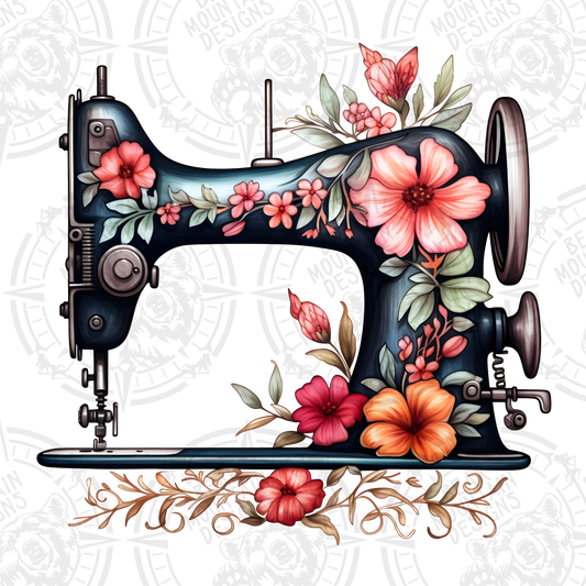 Floral Sewing Machine 2