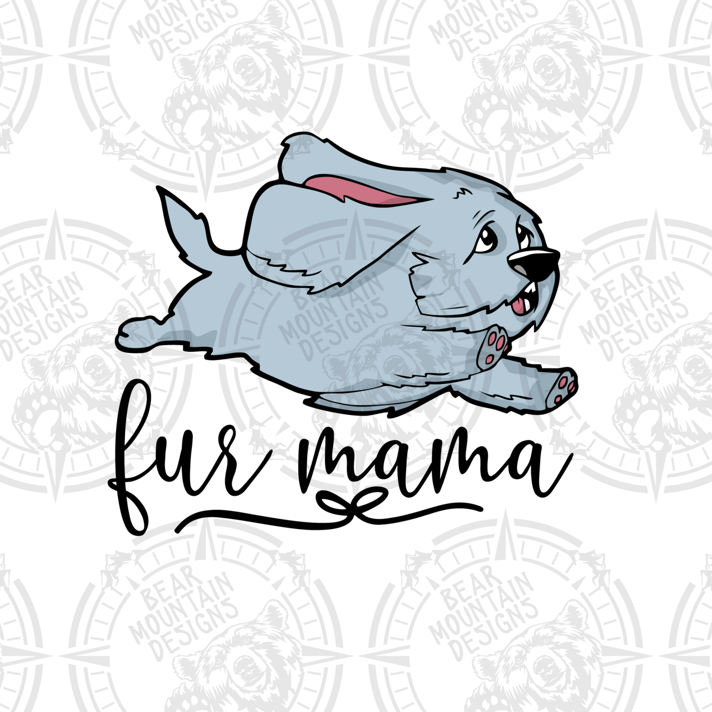 Fur Mama Dog 1 - White Background