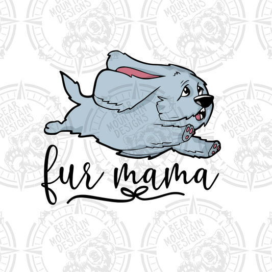 Fur Mama Dog 1 - White Background