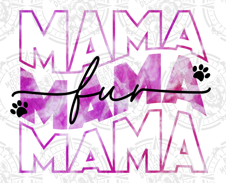 Fur Mama Dog 2 - White Background