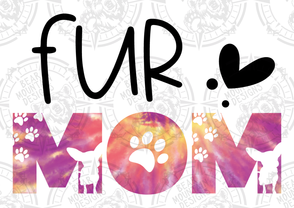 Fur Mama Dog 3 - White Background