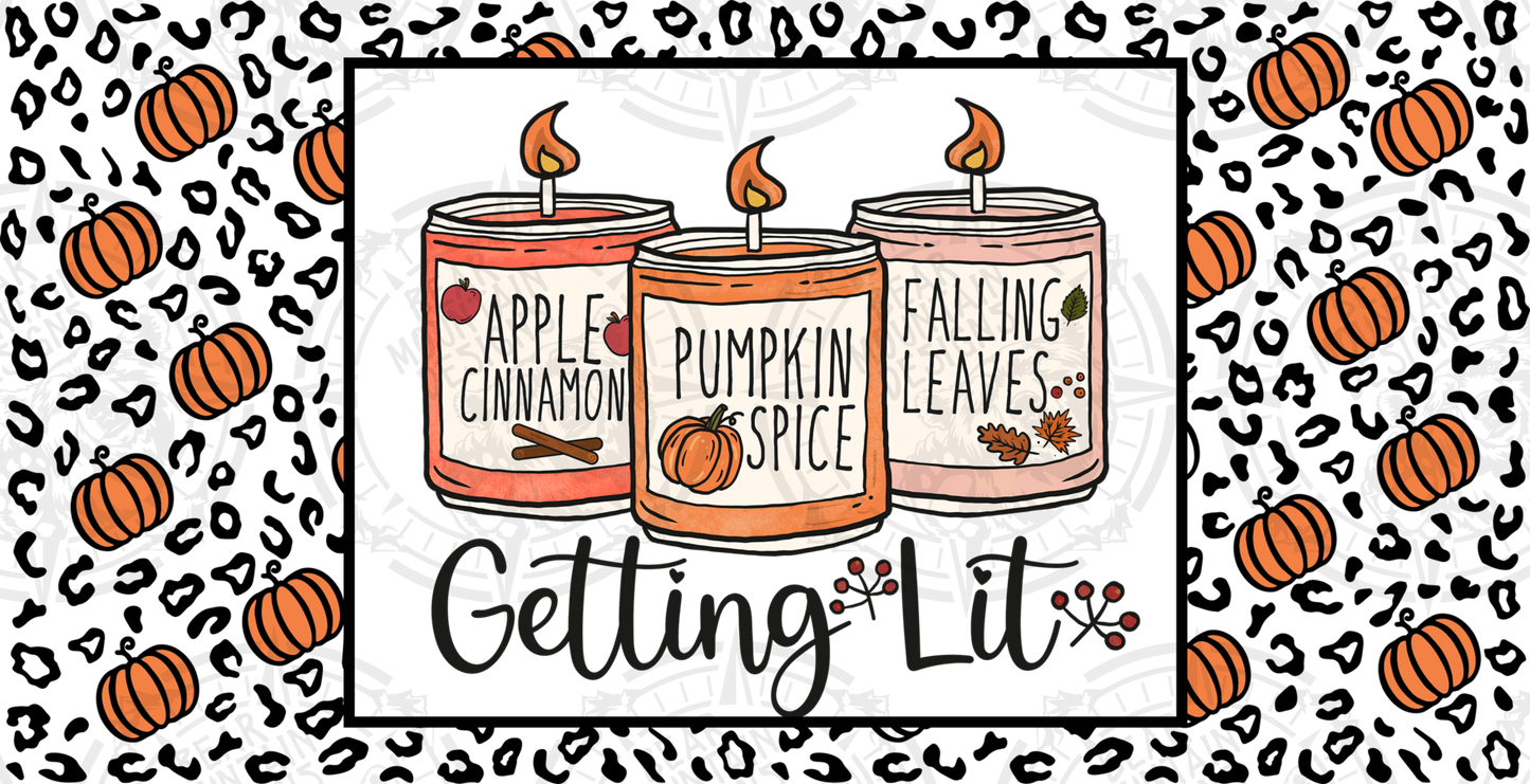 Getting Lit Pumpkin Spice Candles - Cup Wrap