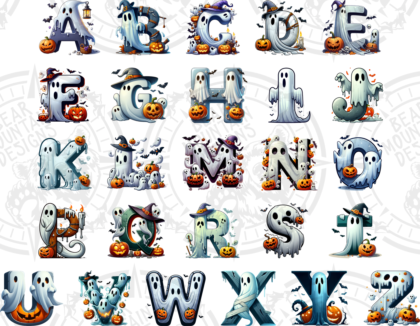 4.5 Inch Ghost Letters