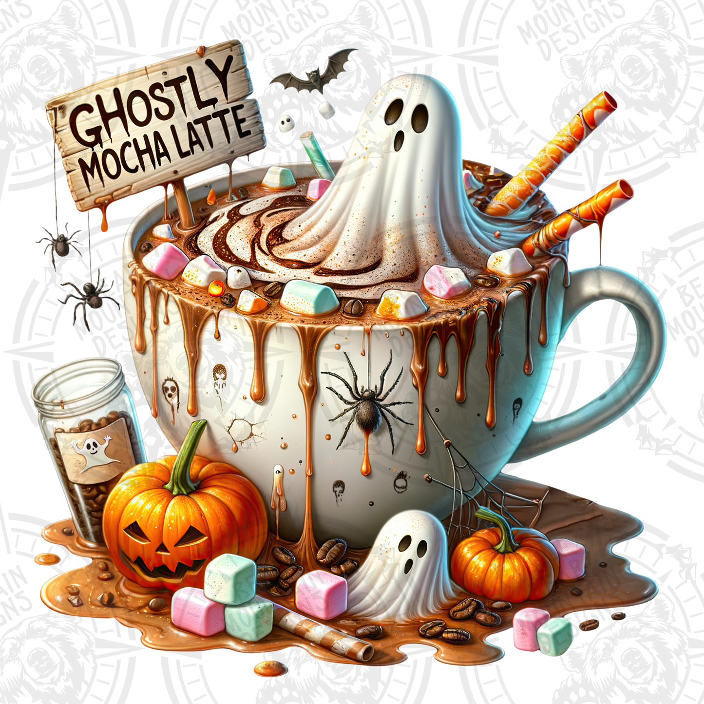 Ghostly Mocha Latte